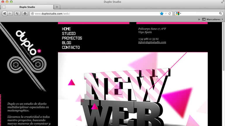 Imagen de la portada de la nueva web de Duplo.